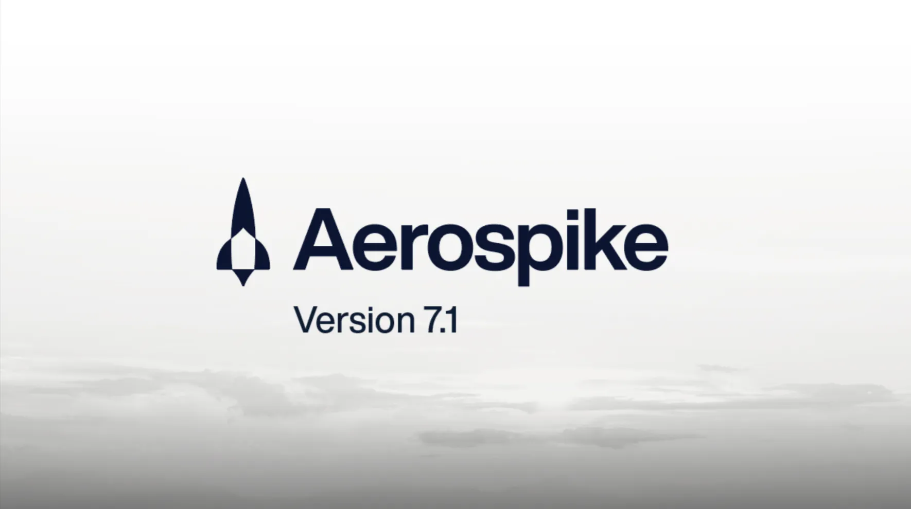 A logo with a background consisting of clouds.