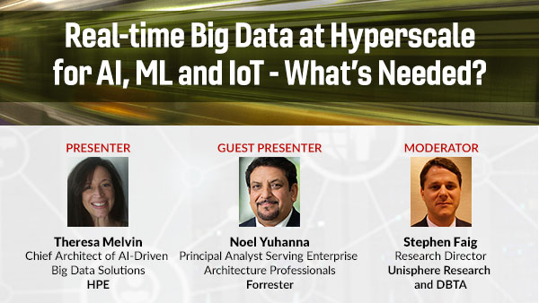 Webinar: DBTA - Real-time Big Data at Hyperscale for AI, ML and IoT - What's Needed?