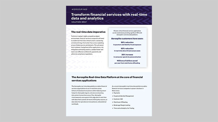 Transform financial services with real-time data and analytics - solution brief
