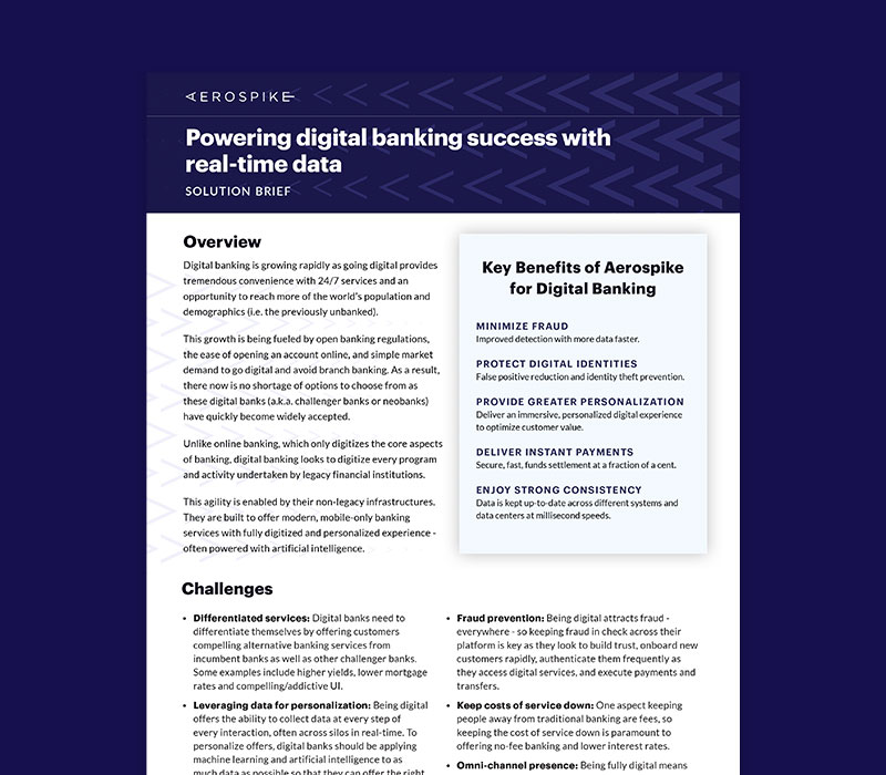 Powering digital banking success with real-time data
