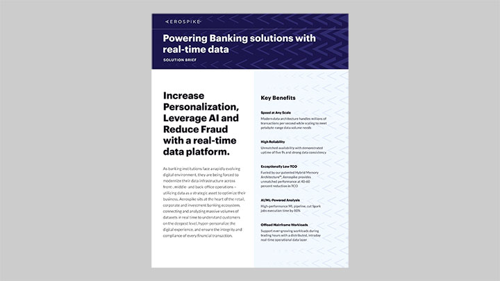 Powering Banking solutions with real-time data