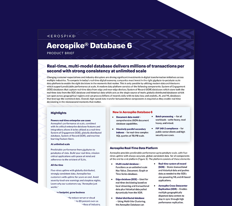 Aerospike® Database 6 product brief