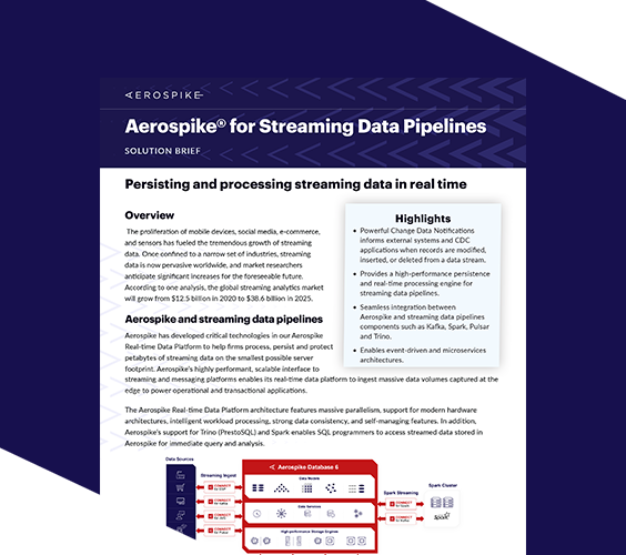 aerospike real-time document database - solution brief