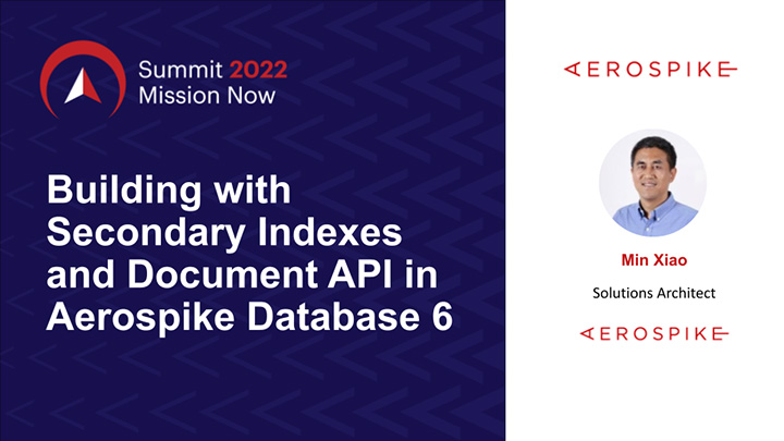 Building with secondary indexes and document API