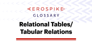 Relational tables/tabular relations