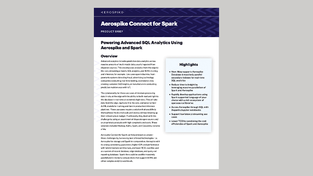 Aerospike Connect for Spark featured