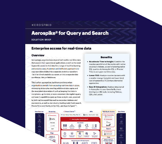 Aerospike Query and Search solution brief preview
