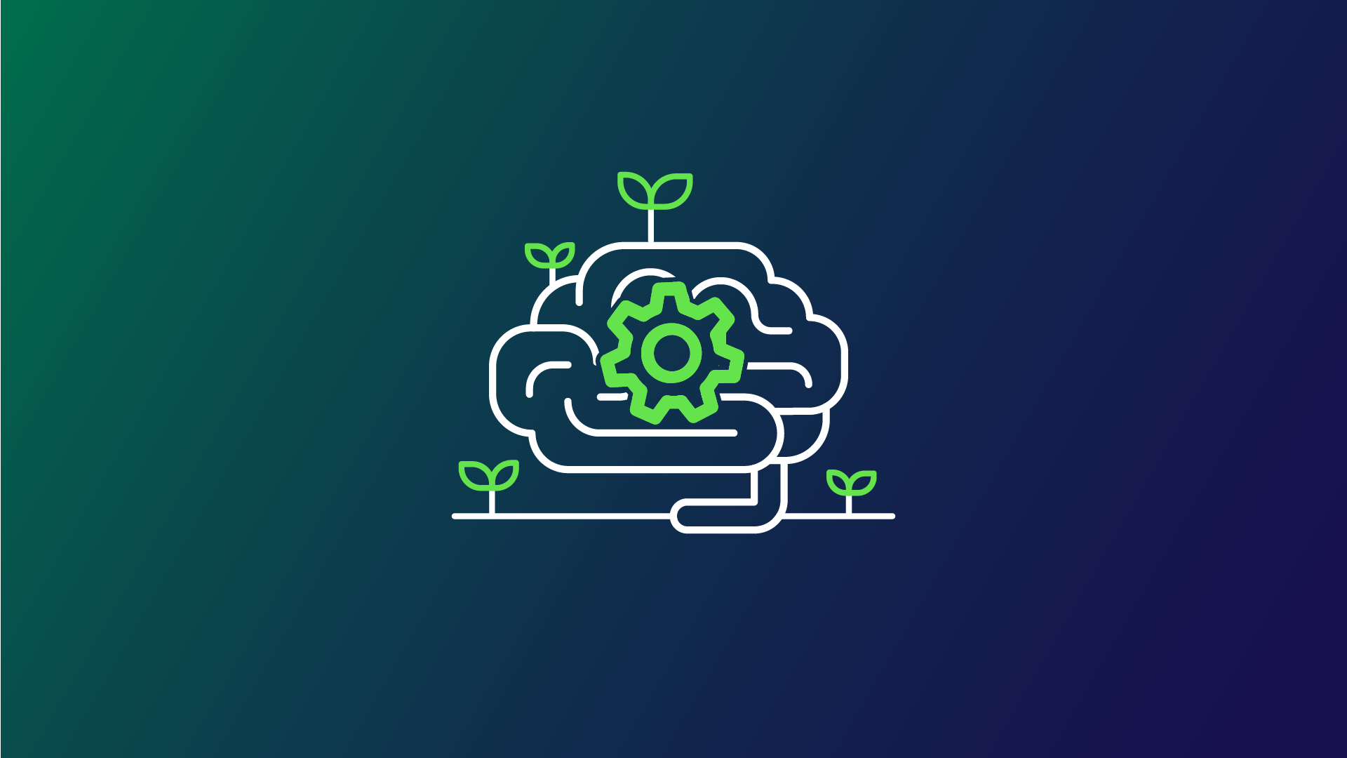 a brain icon with a green cog in the middle with plants sprouting in the periphery